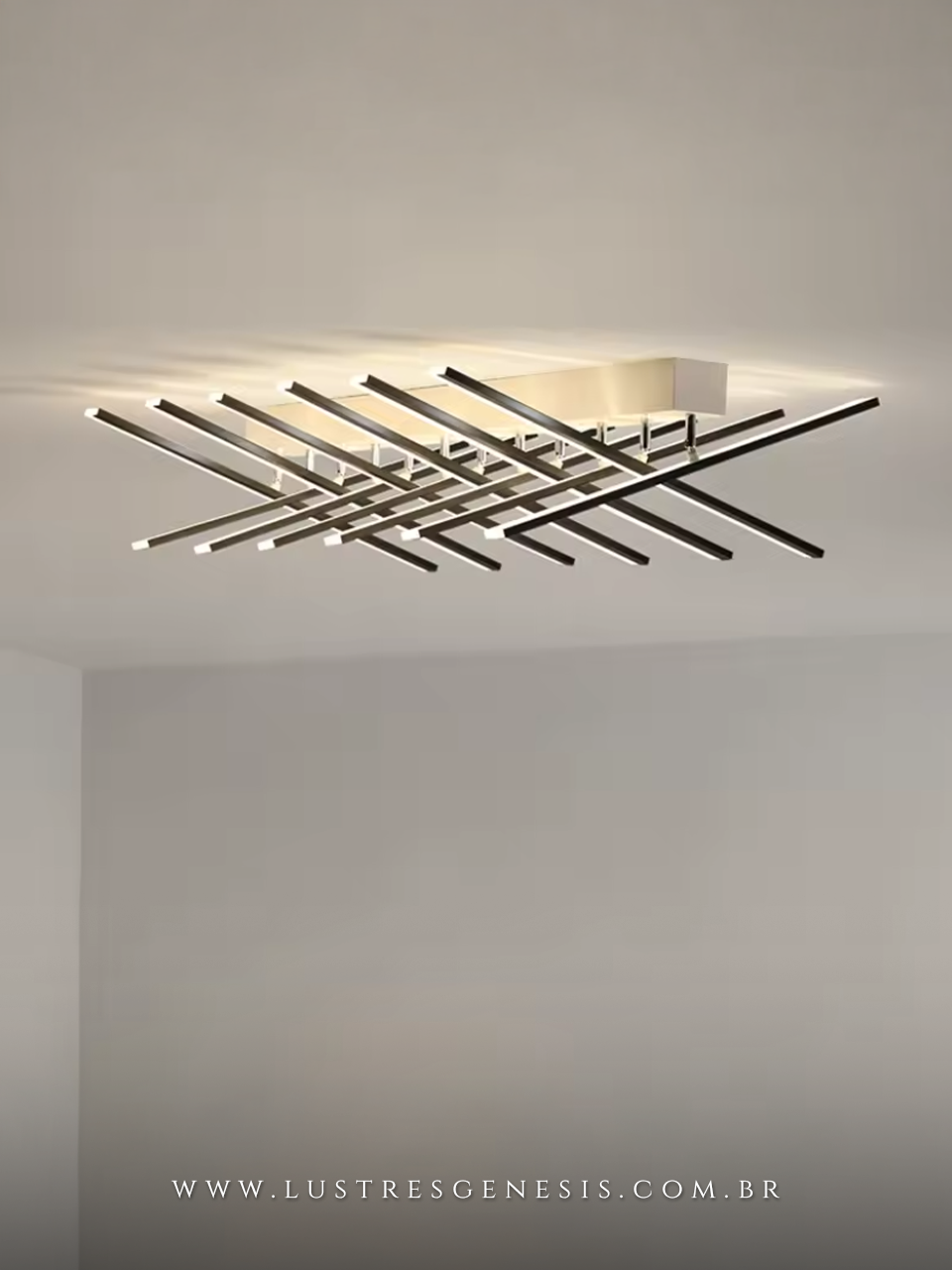 Lustre Plafon LED Luna 3000K Iluminação Residencial Premium